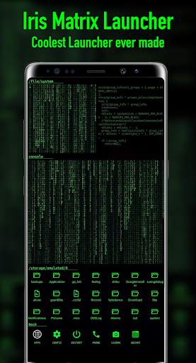Matrix Launcher - Iris Hacker Themes screenshot 1