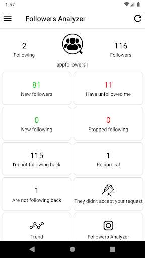 Followers Analyzer for Instagram screenshot 1