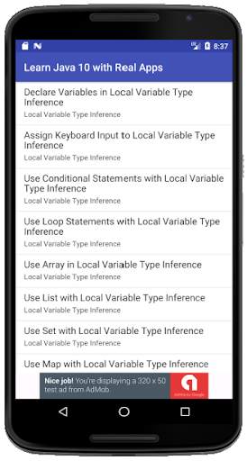 Learn Java 10 With Real Apps скриншот 1