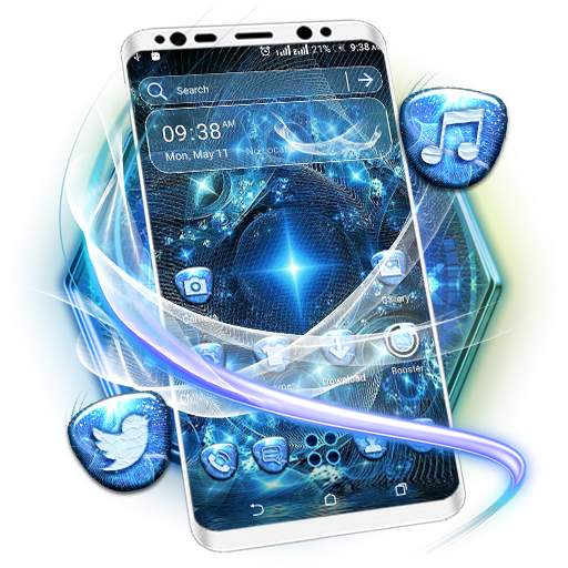 Blue Fractal Art Theme 1.3.1