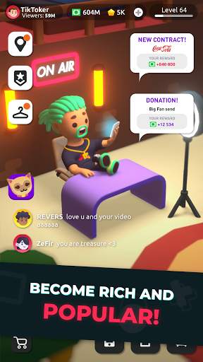 Idle Tiktoker: Get followers and become celebrity screenshot 2