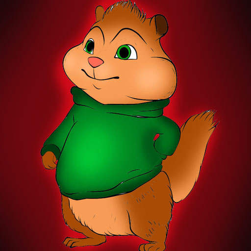 How to draw cartoon squirrel and chipmunk 1.3