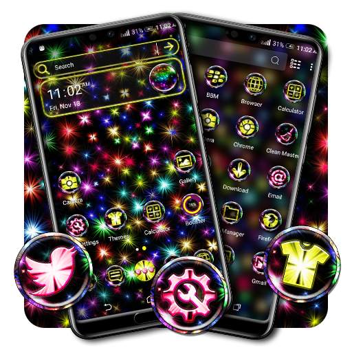 Shine Fireworks Launcher Theme 1.0