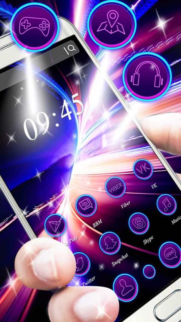Blue Purple Neon Light Theme screenshot 2