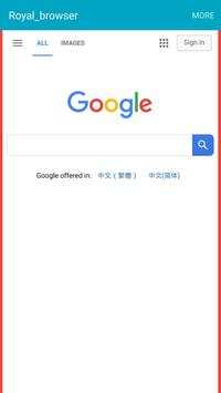 Royal browser screenshot 2