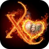 Fire Text Photo Frame 1.7
