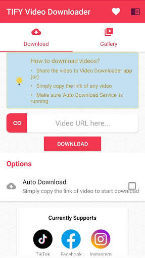 TIFY Video Downloader screenshot 1