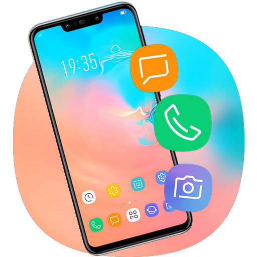 Abstract theme Colorful art Galaxy S10 icon