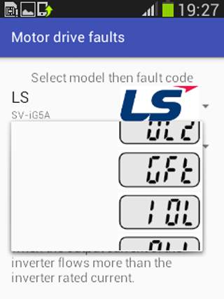 Motor drive faults screenshot 3