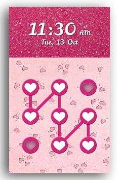 Heart Pattern Lock Screen screenshot 2