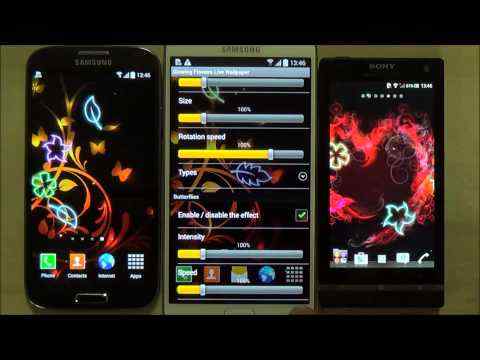 Glowing Flowers Live Wallpaper screenshot 1