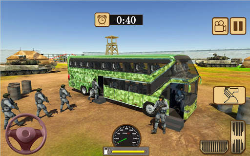 Offroad US Army Bus Driving simulator 2019 screenshot 2