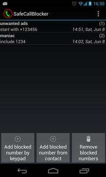 Safe Call Blocker (black list) screenshot 2