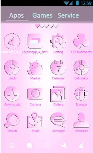 Baby Pink Go Launcher Theme screenshot 5