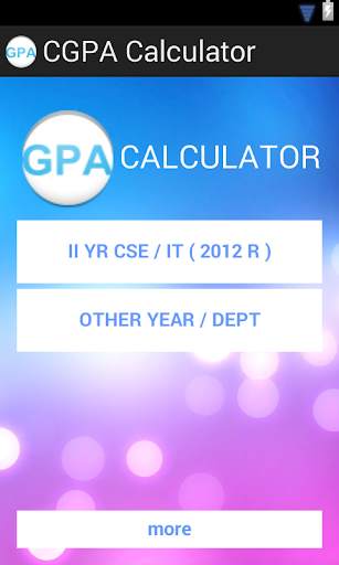 CGPA calculator screenshot 1