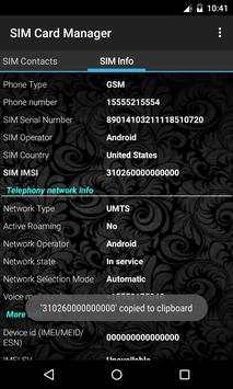 SIM Card Manager: SIM Details 6 تصوير الشاشة
