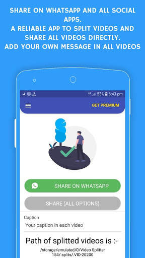 Video  Splitter :- SPLIT and Share Directy screenshot 6