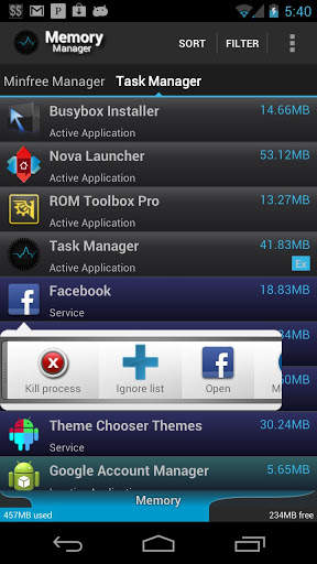 Memory Manager screenshot 1