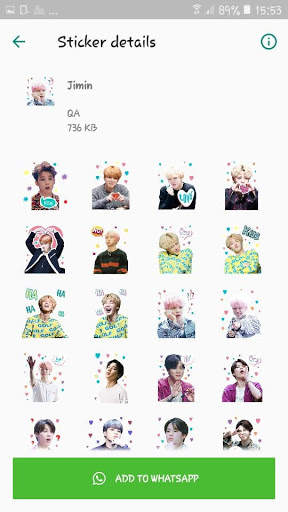BTS WAStickerApps KPOP Idol for Whatsapp screenshot 8