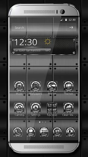 Dark Metal HD LauncherTheme screenshot 1