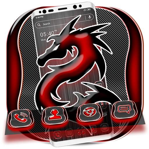 Red Black Dragon LauncherTheme 2.0.2