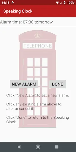 Speaking Clock screenshot 2