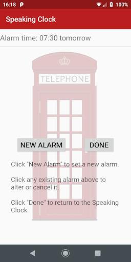 Speaking Clock screenshot 2