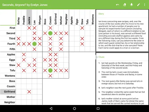 HARD Penny Dell Logic Problems screenshot 7