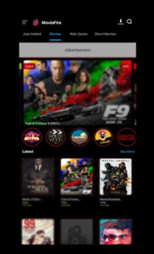 Movie Fire App ~ Free Movies Projector Play SIM screenshot 2