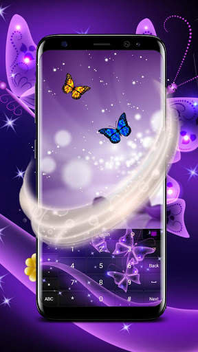 Purple Butterfly Keyboard screenshot 4