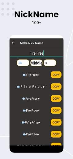 Pro Nick Name For Fire Free screenshot 1