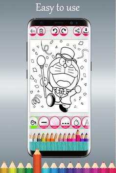 Coloring game for Doraemon screenshot 1