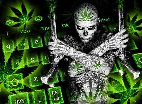Gunman Weed Rasta Cool Keyboard स्क्रीनशॉट 5