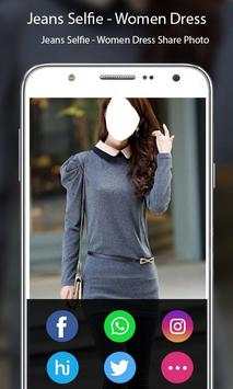 Selfie Jeans Women Photo Suit screenshot 6