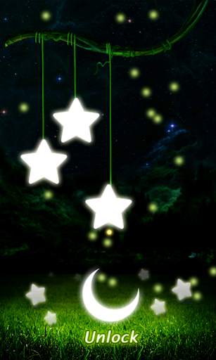 Fireflies Stars Lock Screen screenshot 9