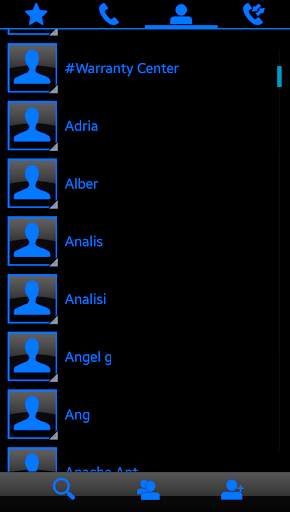 THEME SWIPE DIALER BIG BLACK BLUE screenshot 4