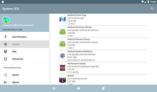 Menedżer aplikacji systemu screenshot 12