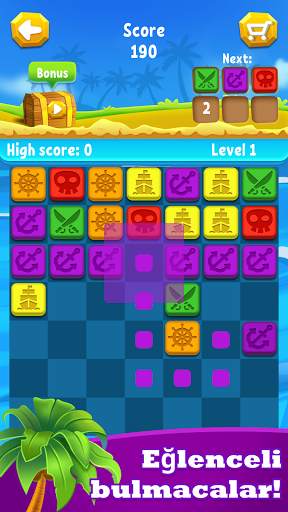 Pirate's Dice: 4 Bir Satır Oyun. Arka arkaya 4 screenshot 4