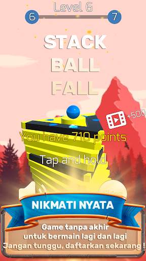 Stack Tower: Bola Jatuh permainan 3d blok tongkat screenshot 2