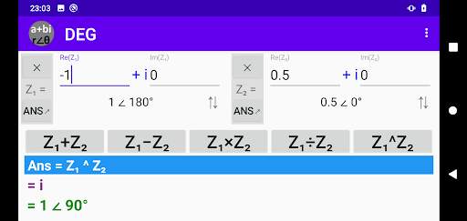 Complex Number Calculator - Rectangular | Polar скриншот 2