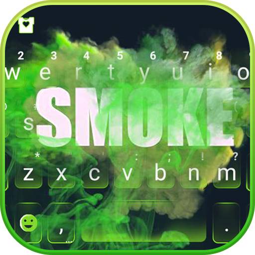Tema Keyboard Green Smoke Effect 1.0