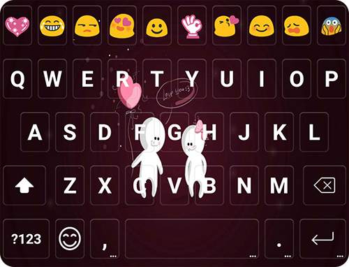 Cartoon Love Emoji Keyboard screenshot 4
