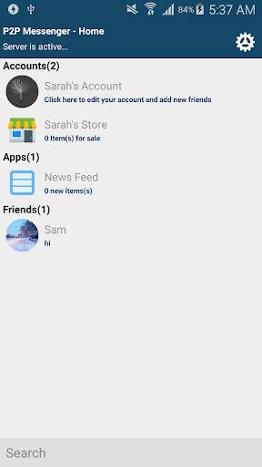 P2P Messenger screenshot 1