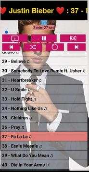 Justin Bieber SONGS OFFLINE ( 40 SONGS ) screenshot 4