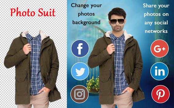 Men Check Shirt Photo Suit - Man Casual Shirt screenshot 3