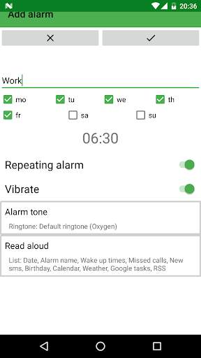 Speaking alarm clock screenshot 6