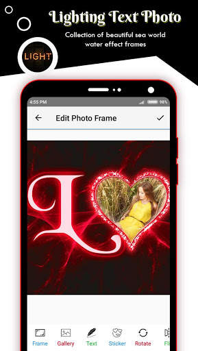 Lighting Text Photo Frame screenshot 3