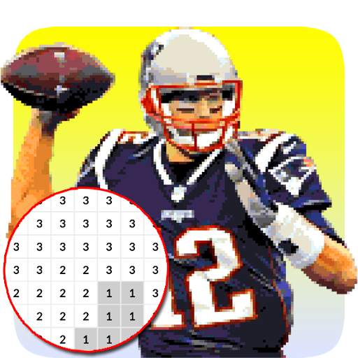 American Football Player Color By Number - Pixel 5.0