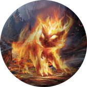 Fiery cat icon