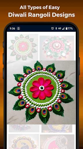 Diwali Rangoli Designs Kolam Dot Rangoli Pongal HD screenshot 4